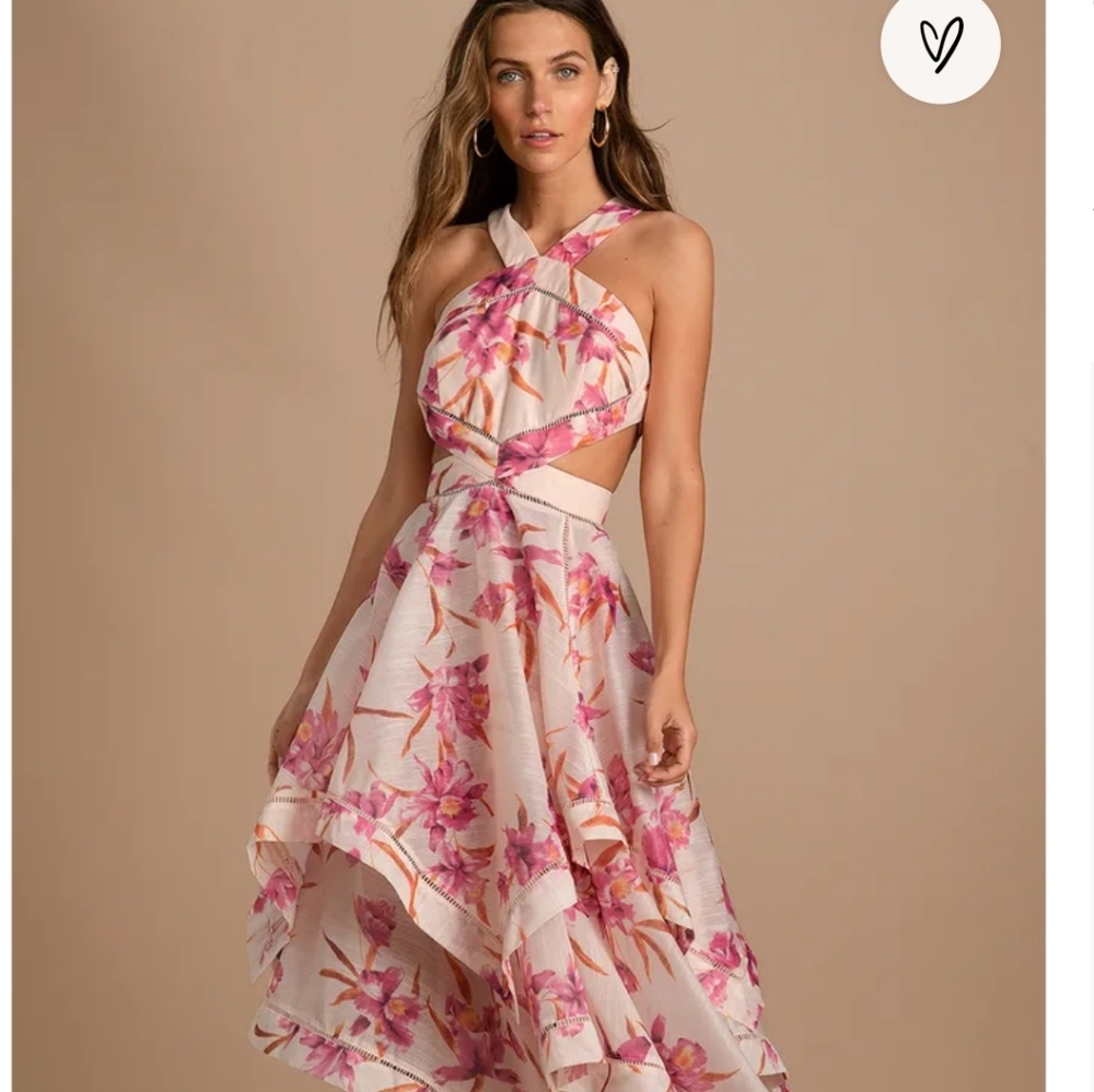 Only a dream peach floral dress